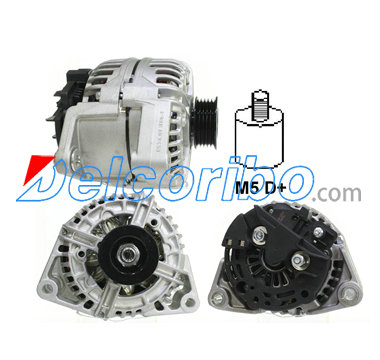 BOSCH 0124415001, Opel 6204097, 90589722, 9195752, 93175789, 93175792, 93175940 Alternator