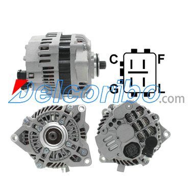 HONDA 31100-MCA-003, 31100MCA003, 31100-MCA-700, 31100MCA700, 31100-MCA-7000, 31100MCA7000 Alternator