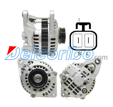 KIA 0K24A18300A, 0K24418300A, OK24418300A, OK24A18300 MAZDA B66S18300D, B66S-18-300G, B66S18300G, B66S-18-300R Alternator