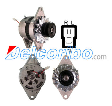 ISUZU 1812003970, ELSTOCK 48-6586, 486586 NIKKO 0-35000-3370, 0350003370 Alternator