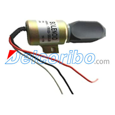 Kubota 1751ES-12E2ULB1, 1753ES-12E6ULB1S1, SA-3499-12, SA-3786-12, Fuel Shutoff Solenoid