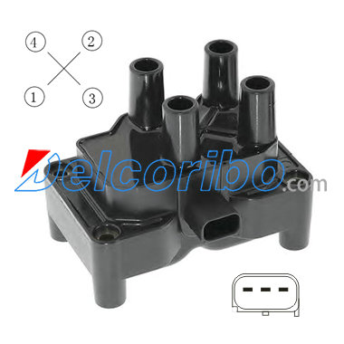 FORD 1350567, 1458400, 4S7G12029AA, 4S7G12029AB Ignition Coil
