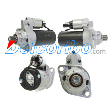 VW 02M-911-023Q, 02M911023Q, 02M-911-023QX, 02M911023QX BOSCH 0001125605, 0001125606 Starter Motors