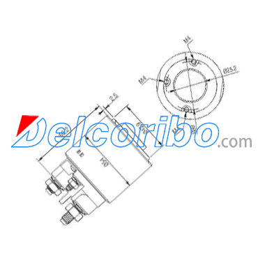 Starter Solenoid CARGO: 332517 Replacing: 595576 Servicing: TS14E11